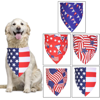 American Flag Pet Slobber with Single Layer Print