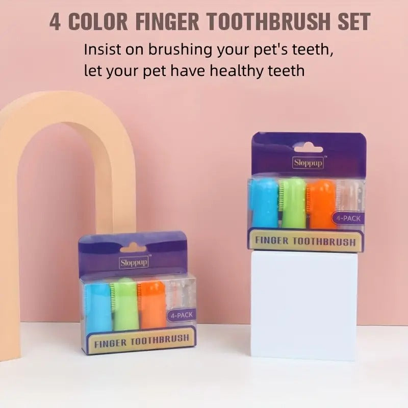 Cat and Dog Finger Cot Toothbrush for Oral Care